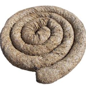 Straw wattles for erosion control on a construction slope